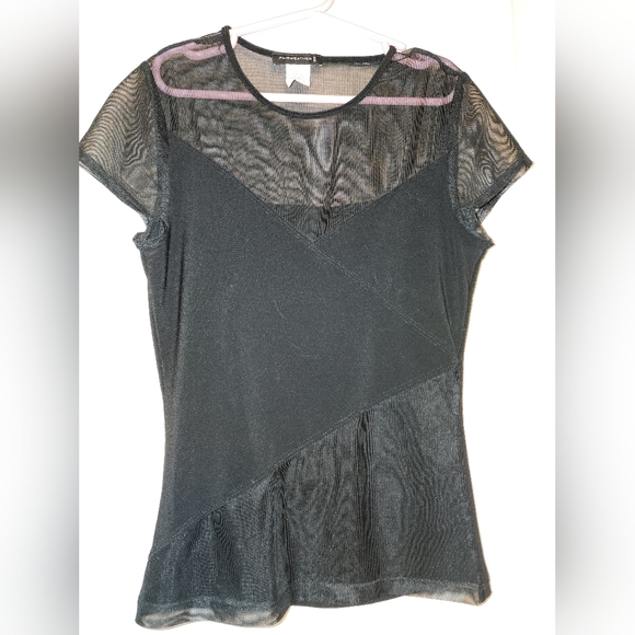 Fairweather Tops - Black shirt with mesh